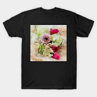 lovable flowers mixed with tulips of watercolors T-Shirt